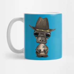 Cute Baby Platypus Sheriff Mug